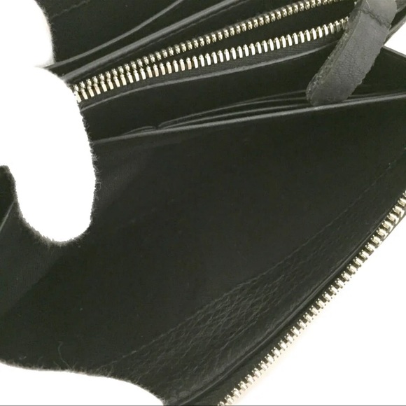 BALENCIAGA Political Campaign Logo Leather Zip Around Long Bifold Wallet/5P0039 - Picture 7 of 8